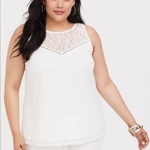 Torrid White Lace Tank size 1X
